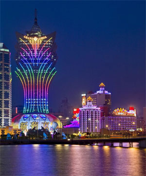Công trình nổi bật tỏa sáng ở Macau. Ảnh: AB.