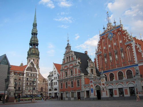 Quảng trường trung tâm của thành phố Riga.