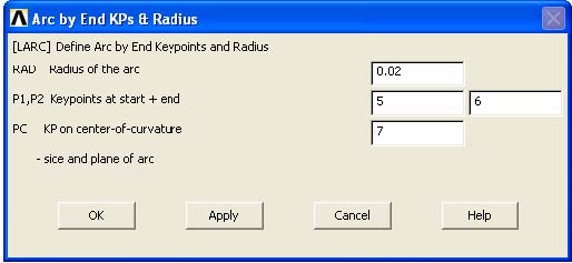 Radius Arc popup Windows